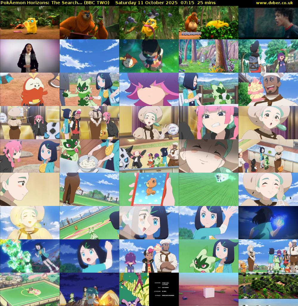 PokÂemon Horizons: The Search... (BBC TWO) Saturday 11 October 2025 07:15 - 07:40