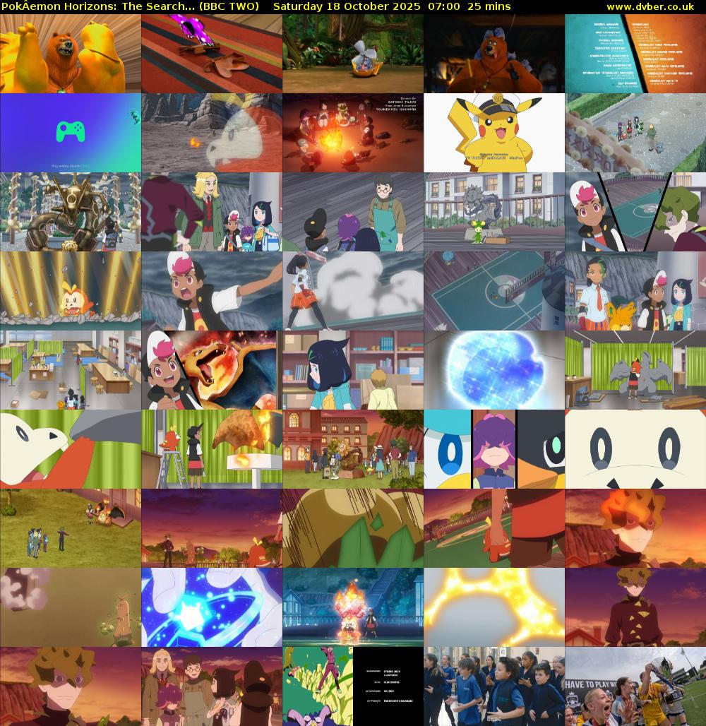 PokÂemon Horizons: The Search... (BBC TWO) Saturday 18 October 2025 07:00 - 07:25