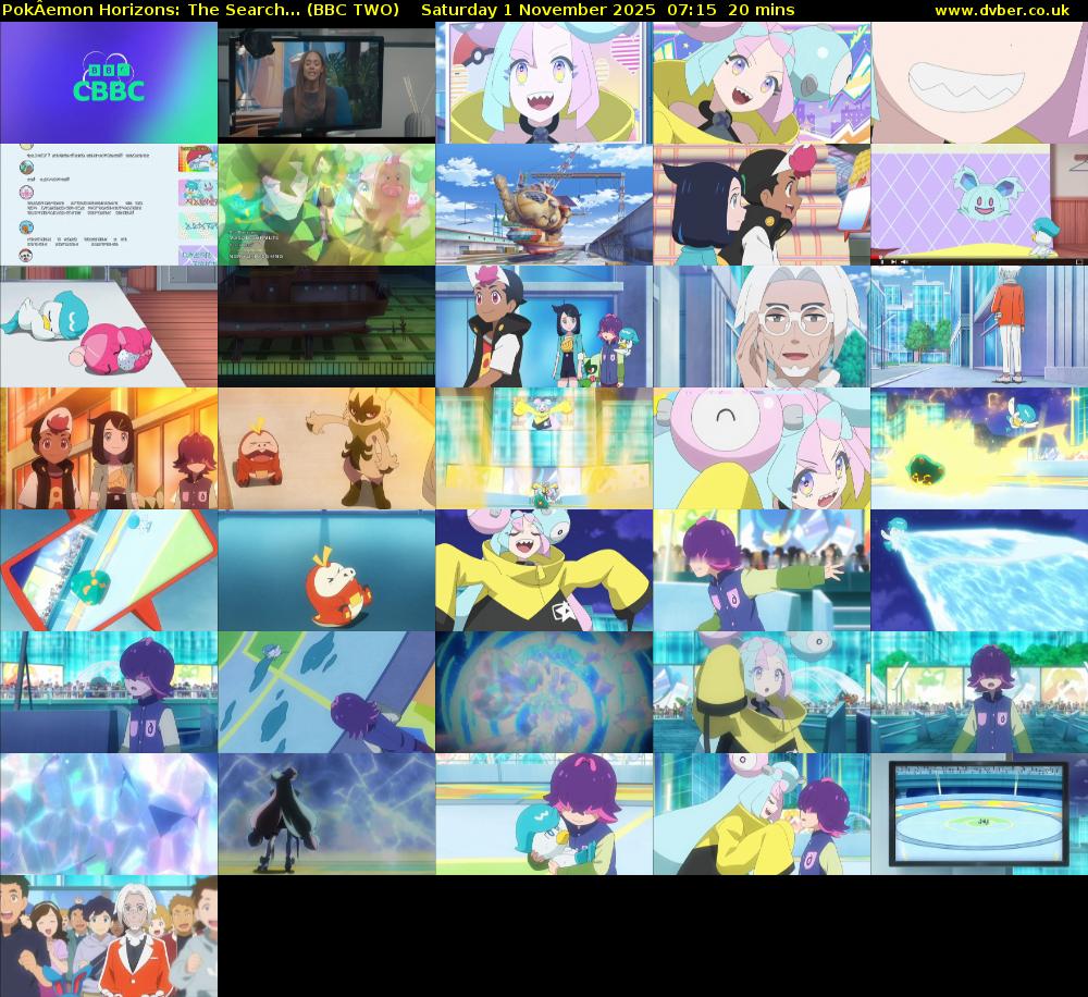 PokÂemon Horizons: The Search... (BBC TWO) Saturday 1 November 2025 07:15 - 07:35