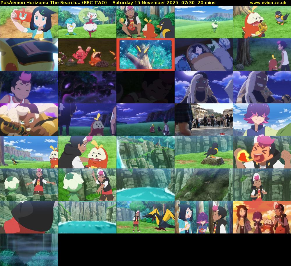 PokÂemon Horizons: The Search... (BBC TWO) Saturday 15 November 2025 07:30 - 07:50