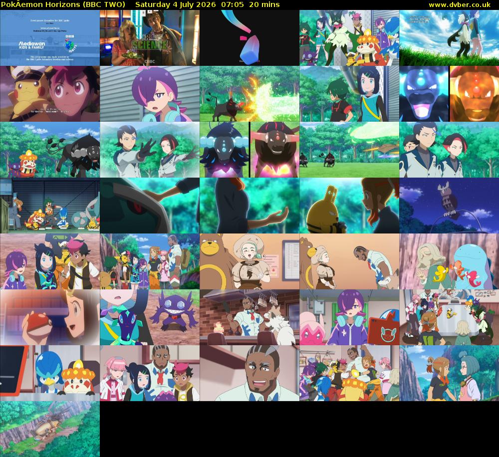 PokÂemon Horizons (BBC TWO) Saturday 4 July 2026 07:05 - 07:25