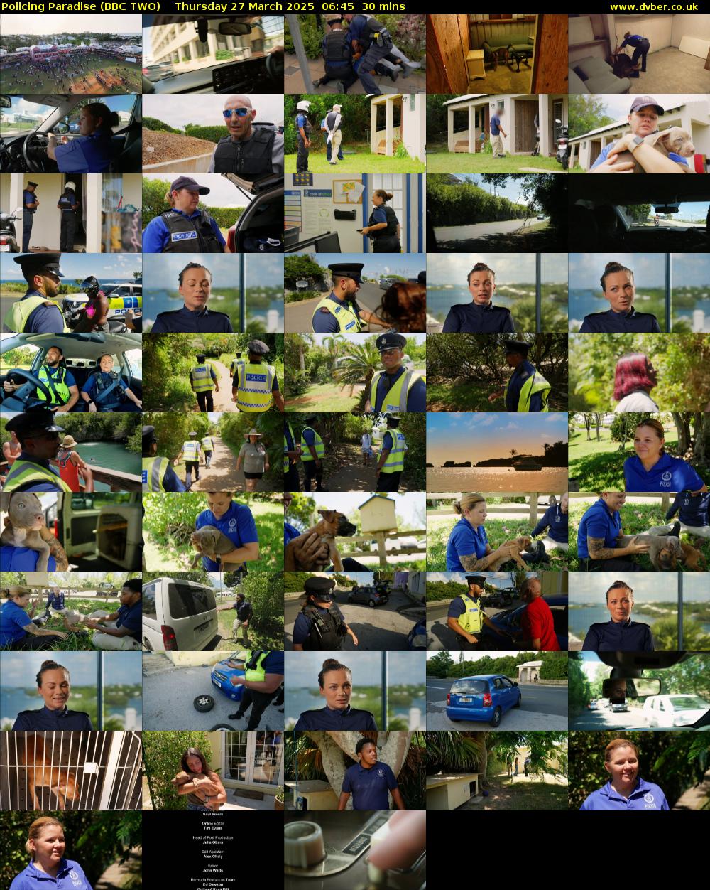Policing Paradise (BBC TWO) Thursday 27 March 2025 06:45 - 07:15