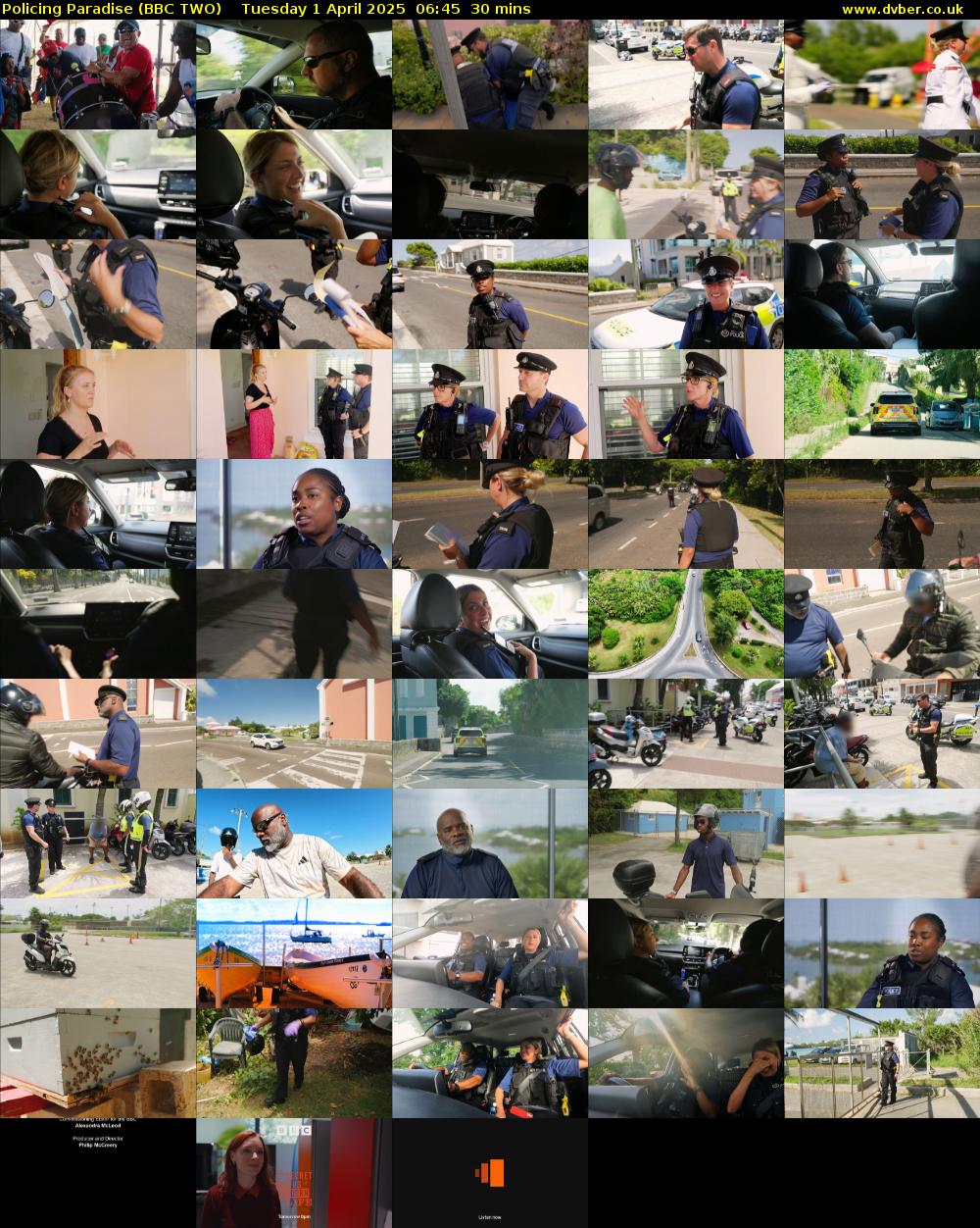 Policing Paradise (BBC TWO) Tuesday 1 April 2025 06:45 - 07:15