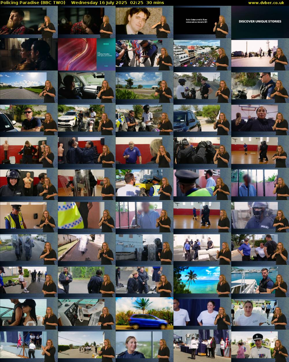 Policing Paradise (BBC TWO) Wednesday 16 July 2025 02:25 - 02:55