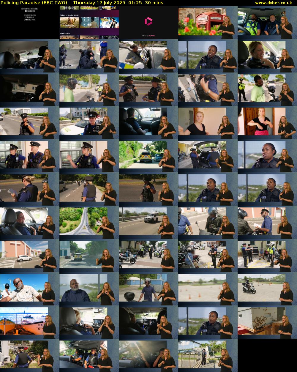 Policing Paradise (BBC TWO) Thursday 17 July 2025 01:25 - 01:55