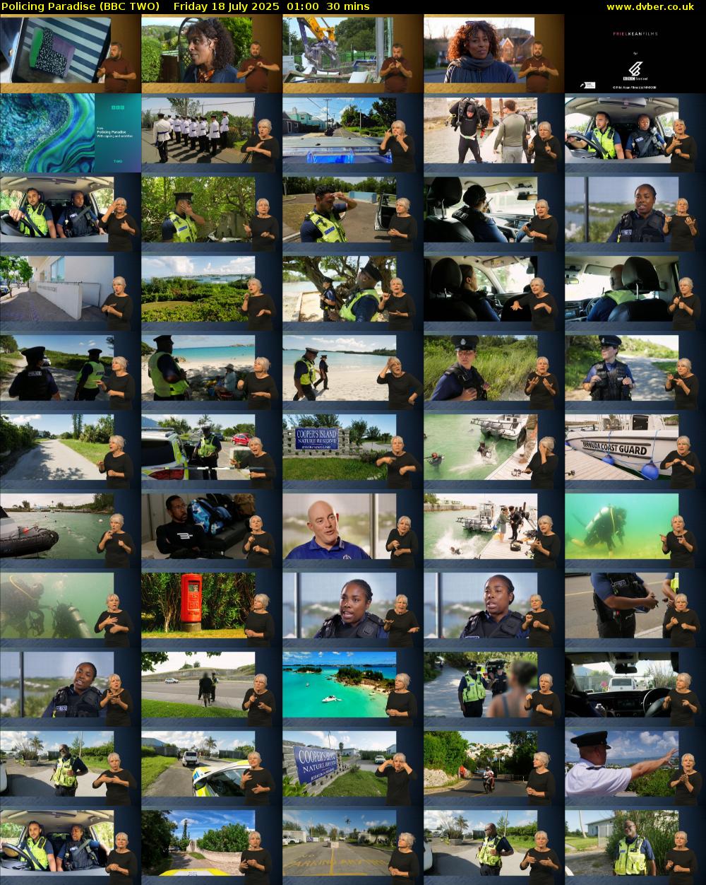 Policing Paradise (BBC TWO) Friday 18 July 2025 01:00 - 01:30