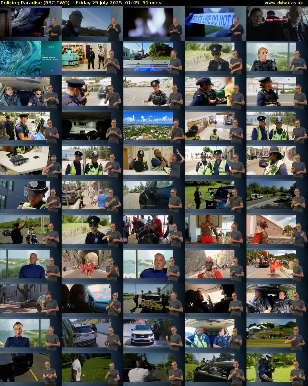 Policing Paradise (BBC TWO) Friday 25 July 2025 01:45 - 02:15