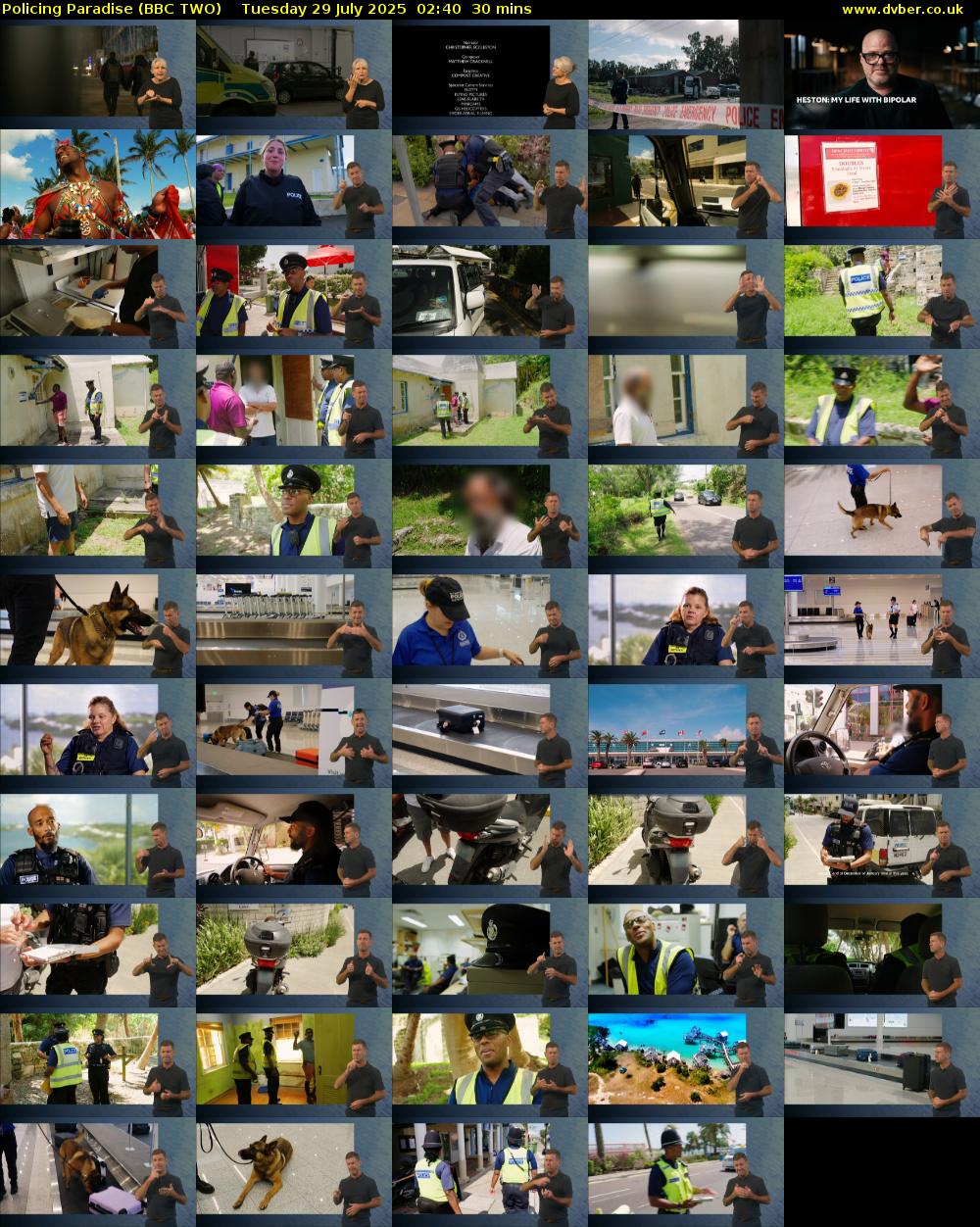 Policing Paradise (BBC TWO) Tuesday 29 July 2025 02:40 - 03:10
