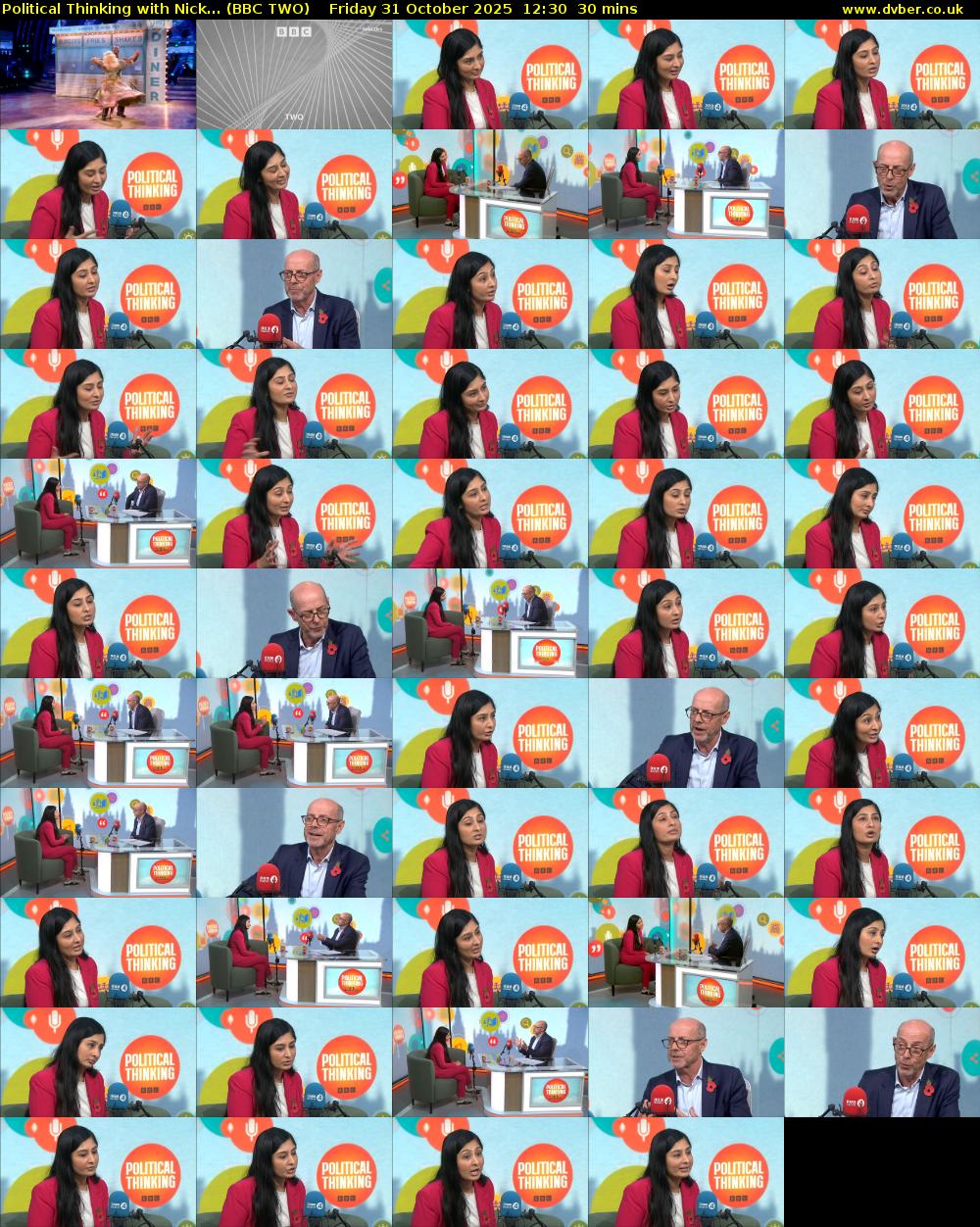 Political Thinking with Nick... (BBC TWO) Friday 31 October 2025 12:30 - 13:00