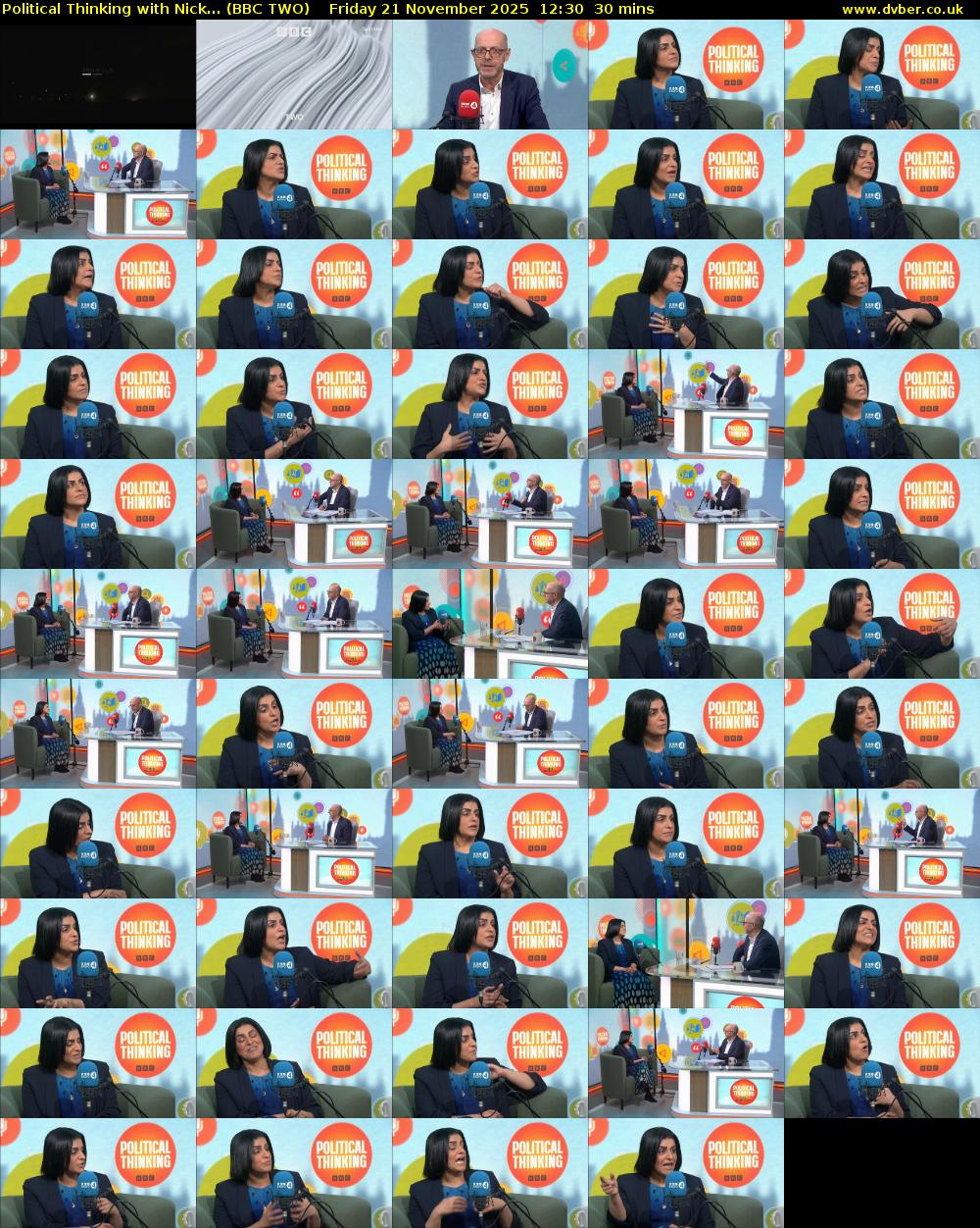 Political Thinking with Nick... (BBC TWO) Friday 21 November 2025 12:30 - 13:00