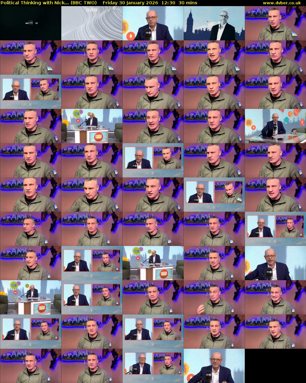 Political Thinking with Nick... (BBC TWO) Friday 30 January 2026 12:30 - 13:00