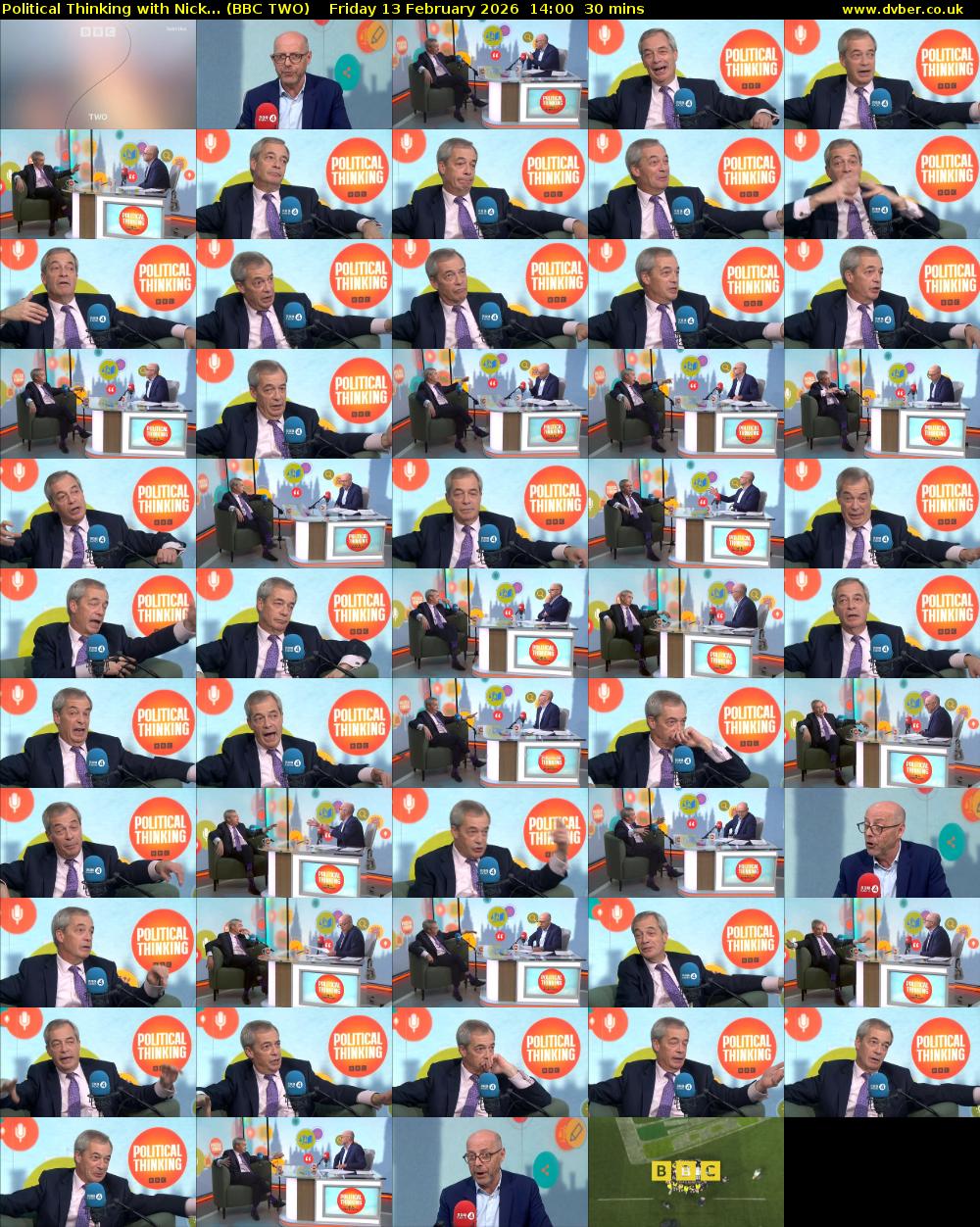 Political Thinking with Nick... (BBC TWO) Friday 13 February 2026 14:00 - 14:30
