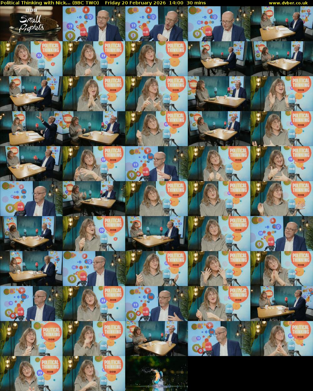 Political Thinking with Nick... (BBC TWO) Friday 20 February 2026 14:00 - 14:30