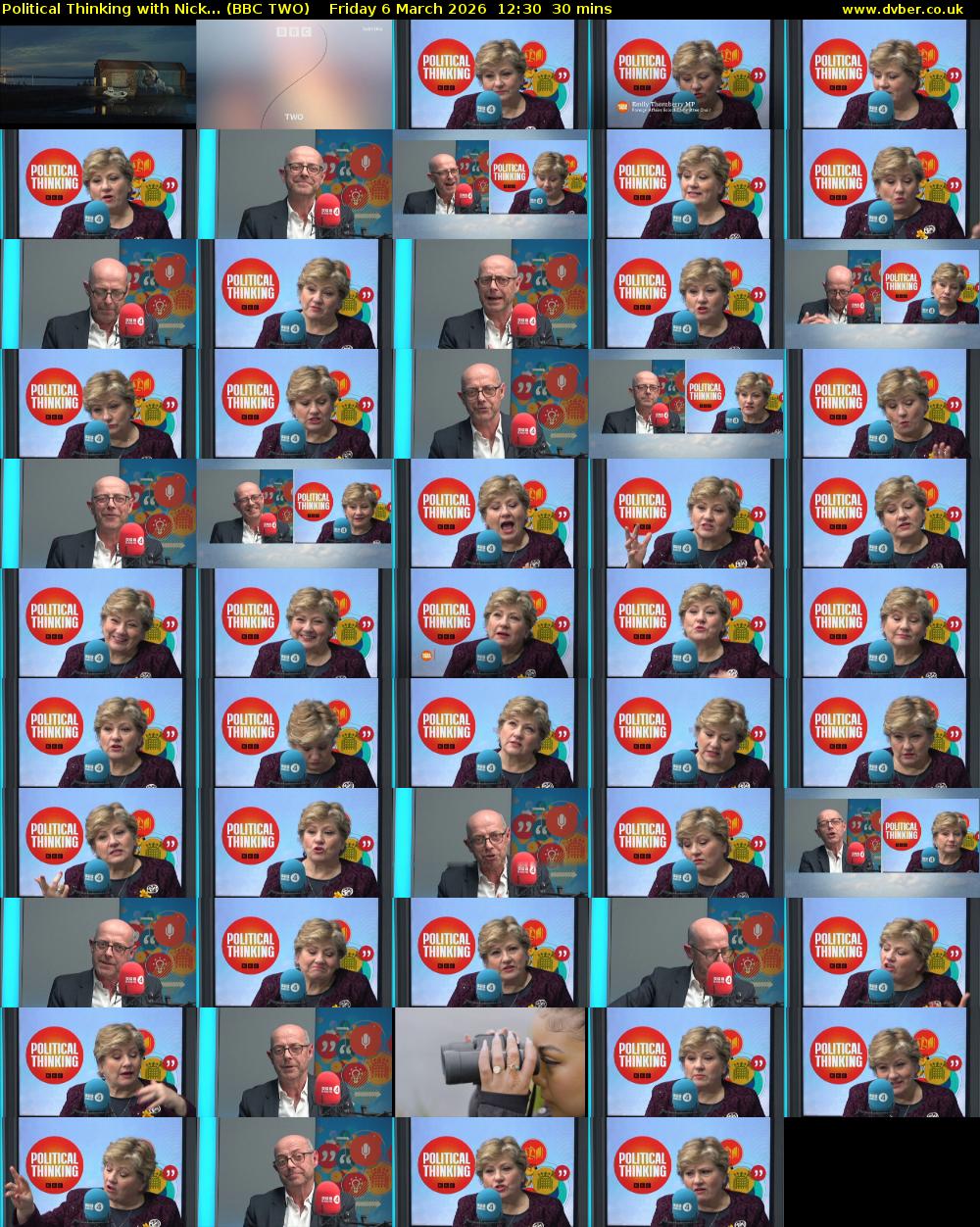 Political Thinking with Nick... (BBC TWO) Friday 6 March 2026 12:30 - 13:00