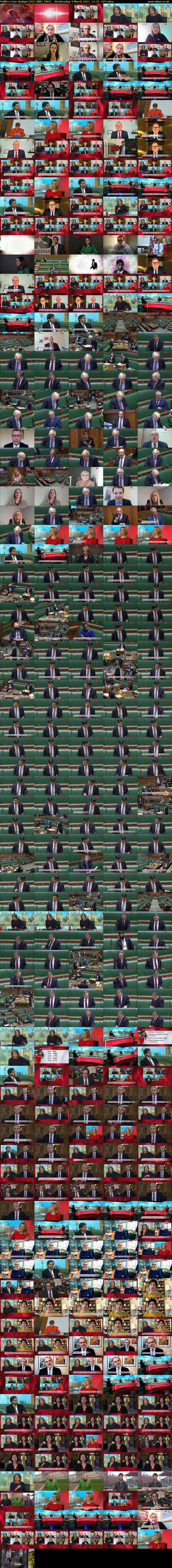 Politics Live: Budget 2021 (BBC TWO) Wednesday 3 March 2021 11:15 - 15:00