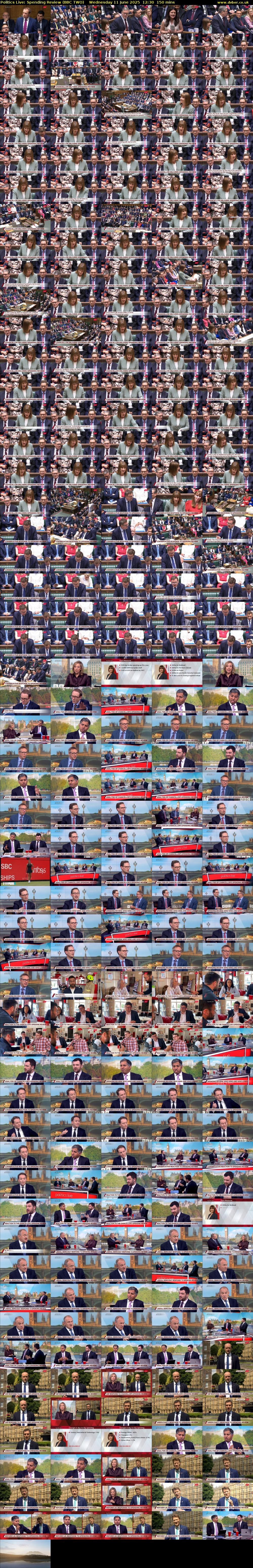 Politics Live: Spending Review (BBC TWO) Wednesday 11 June 2025 12:30 - 15:00