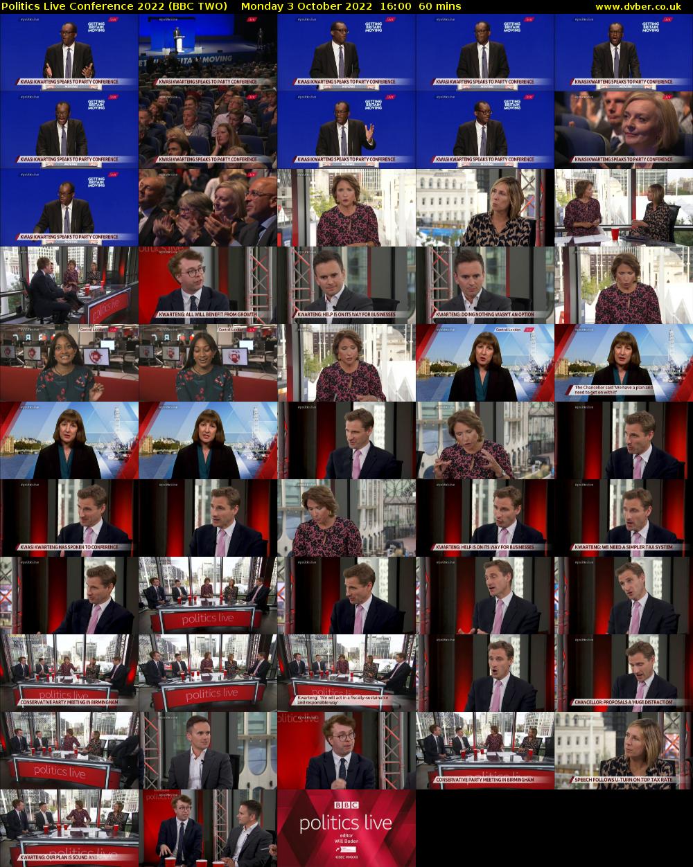 Politics Live Conference 2022 (BBC TWO) Monday 3 October 2022 16:00 - 17:00