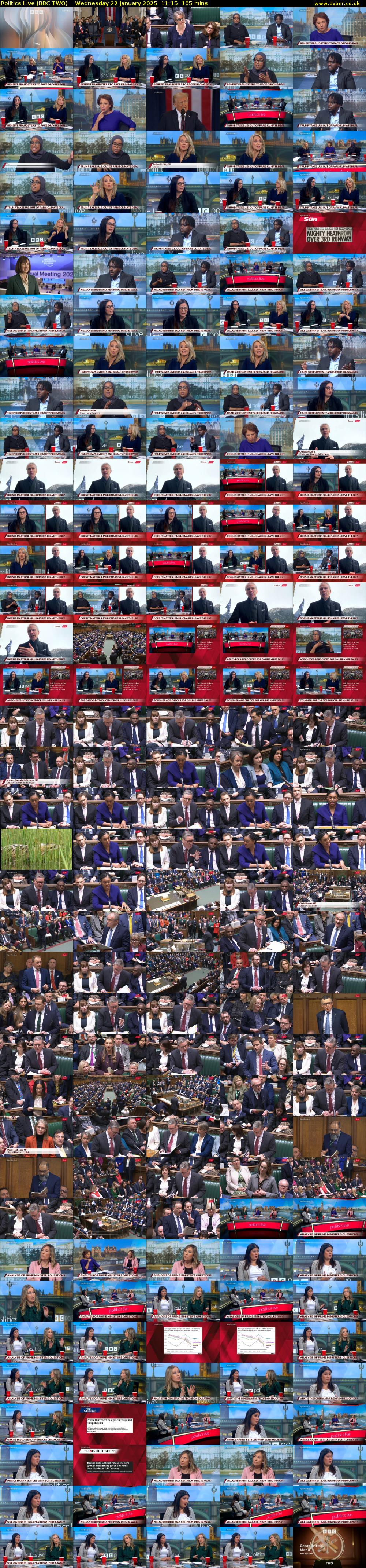 Politics Live (BBC TWO) Wednesday 22 January 2025 11:15 - 13:00