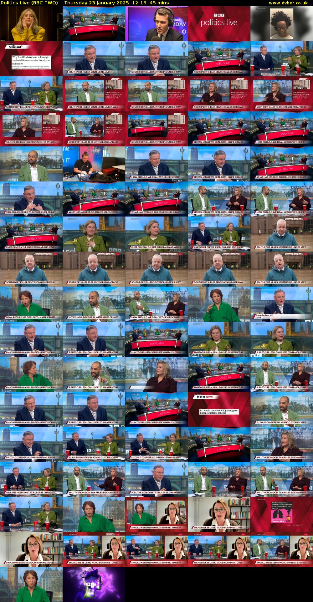 Politics Live (BBC TWO) Thursday 23 January 2025 12:15 - 13:00
