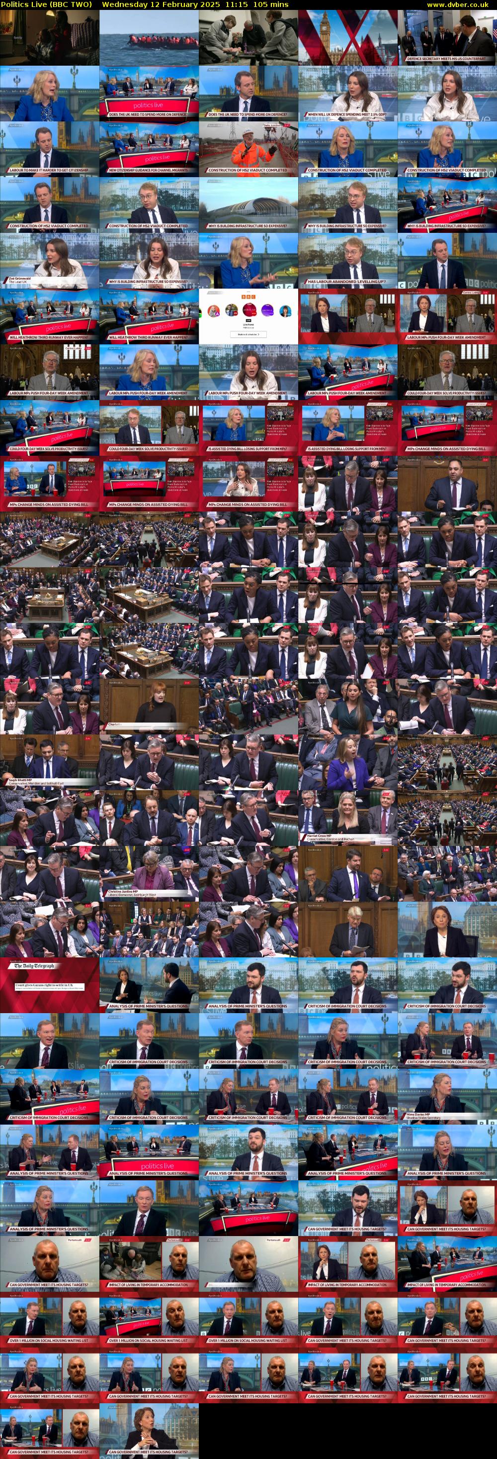 Politics Live (BBC TWO) Wednesday 12 February 2025 11:15 - 13:00