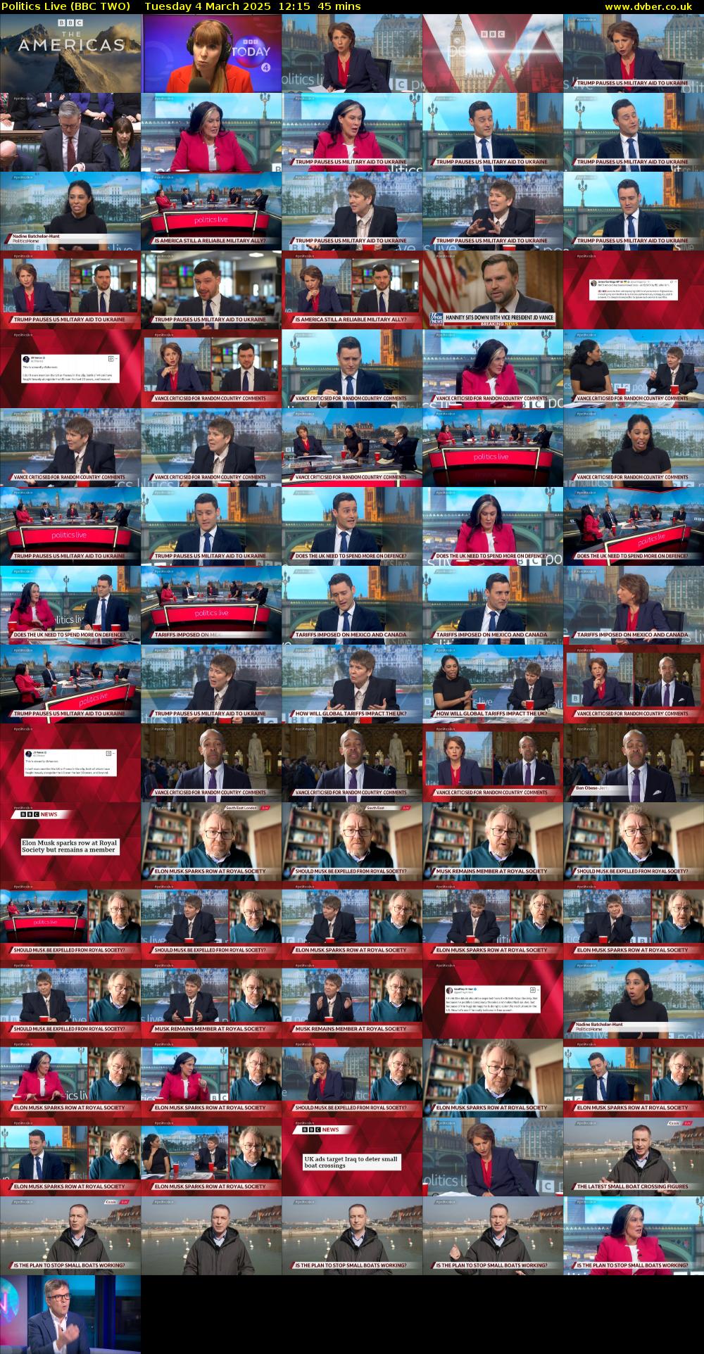 Politics Live (BBC TWO) Tuesday 4 March 2025 12:15 - 13:00