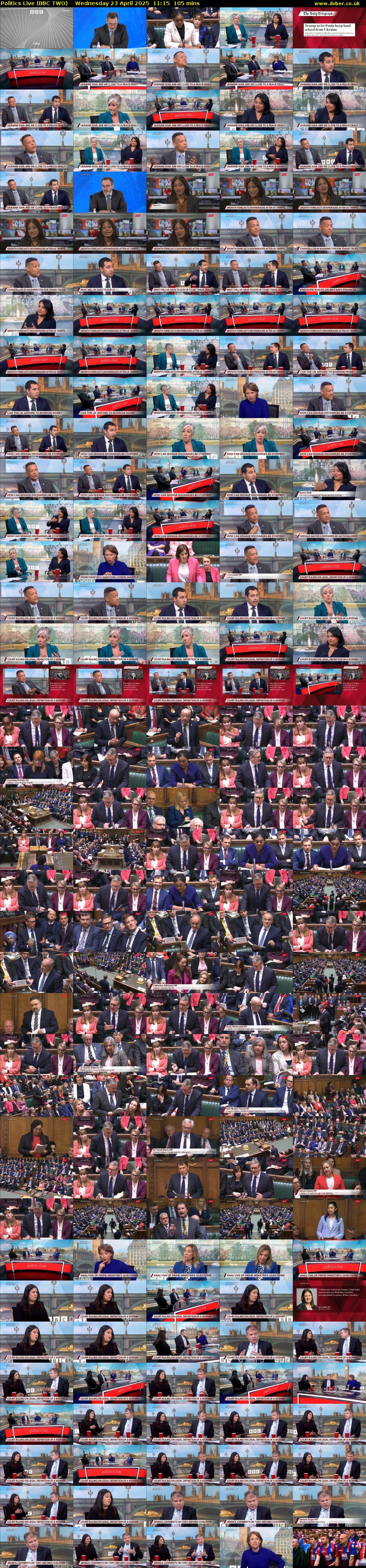 Politics Live (BBC TWO) Wednesday 23 April 2025 11:15 - 13:00