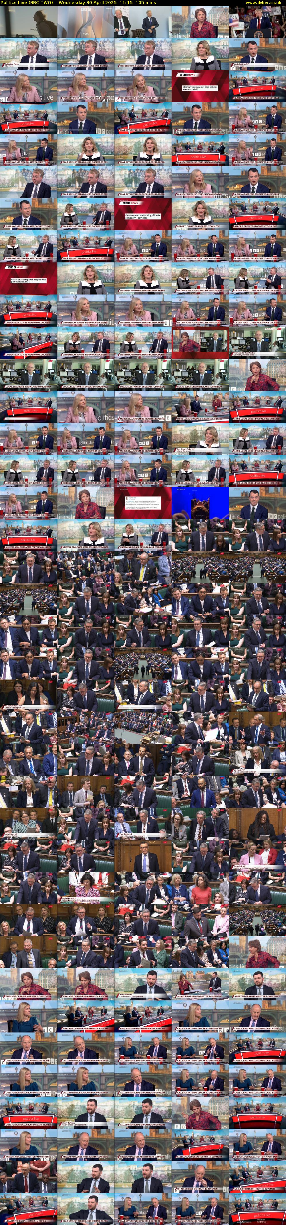 Politics Live (BBC TWO) Wednesday 30 April 2025 11:15 - 13:00