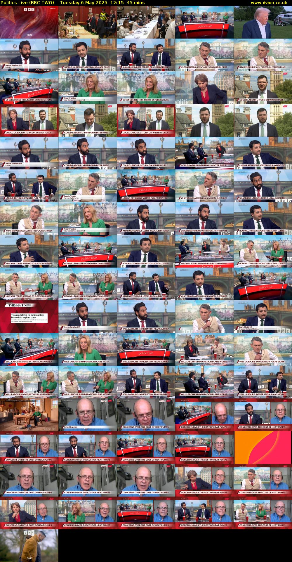 Politics Live (BBC TWO) Tuesday 6 May 2025 12:15 - 13:00