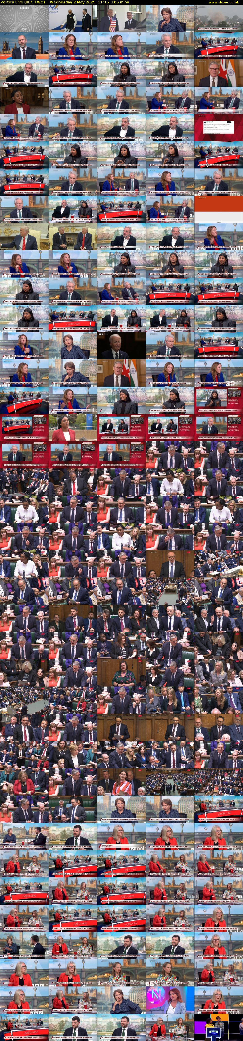 Politics Live (BBC TWO) Wednesday 7 May 2025 11:15 - 13:00