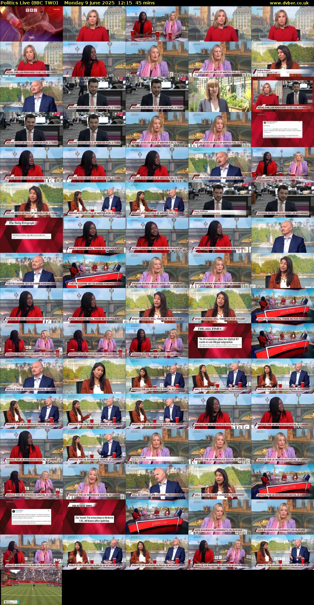 Politics Live (BBC TWO) Monday 9 June 2025 12:15 - 13:00
