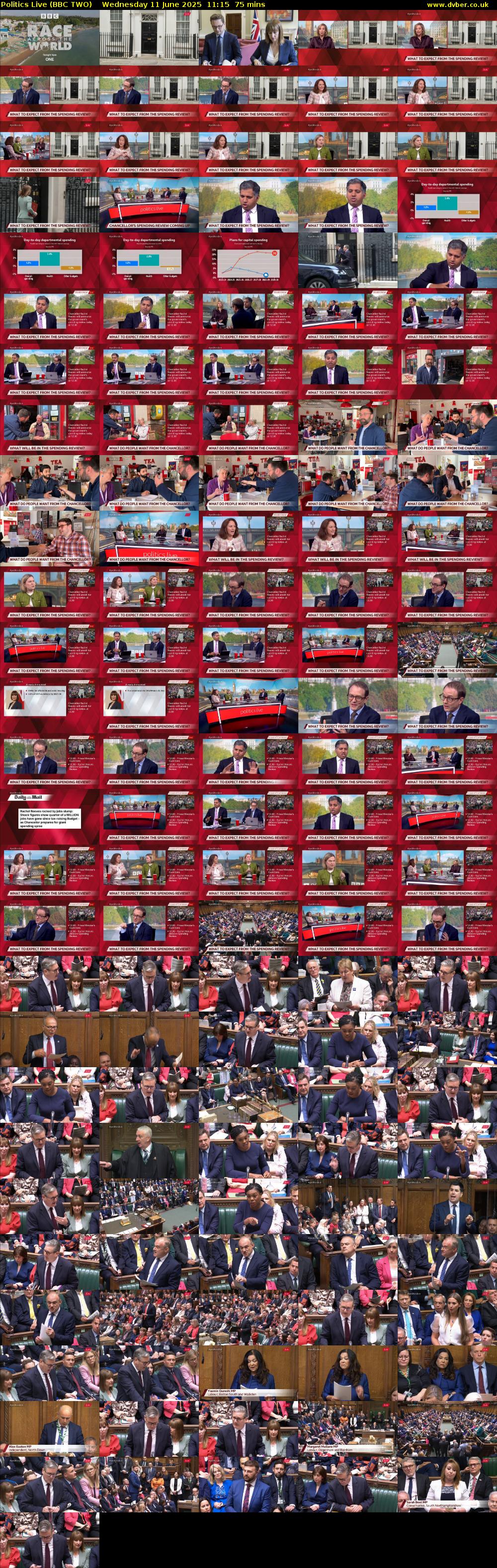 Politics Live (BBC TWO) Wednesday 11 June 2025 11:15 - 12:30