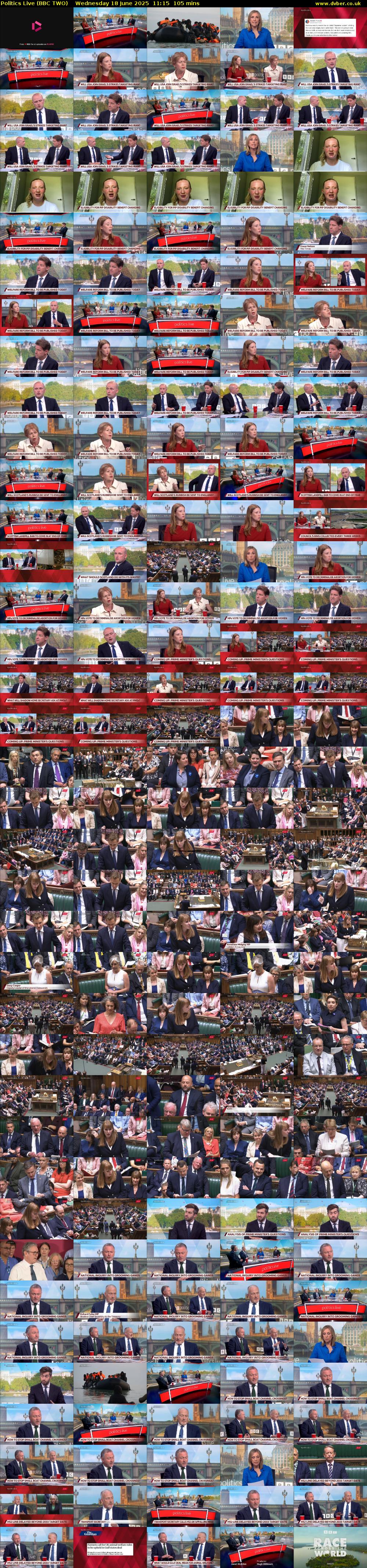 Politics Live (BBC TWO) Wednesday 18 June 2025 11:15 - 13:00