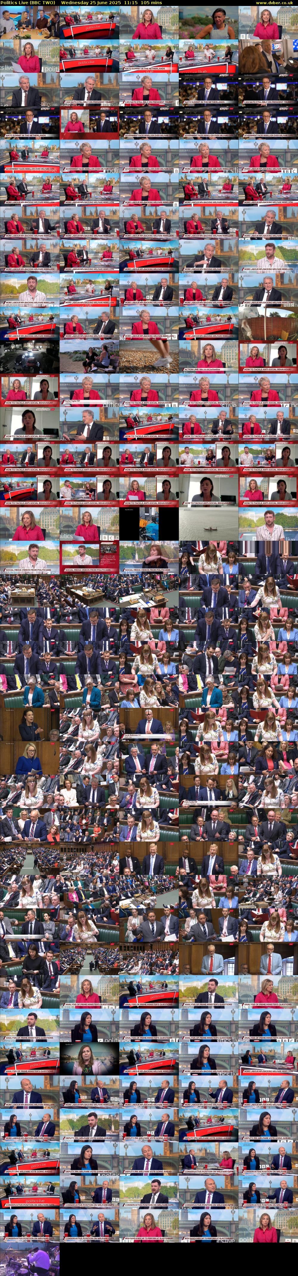 Politics Live (BBC TWO) Wednesday 25 June 2025 11:15 - 13:00