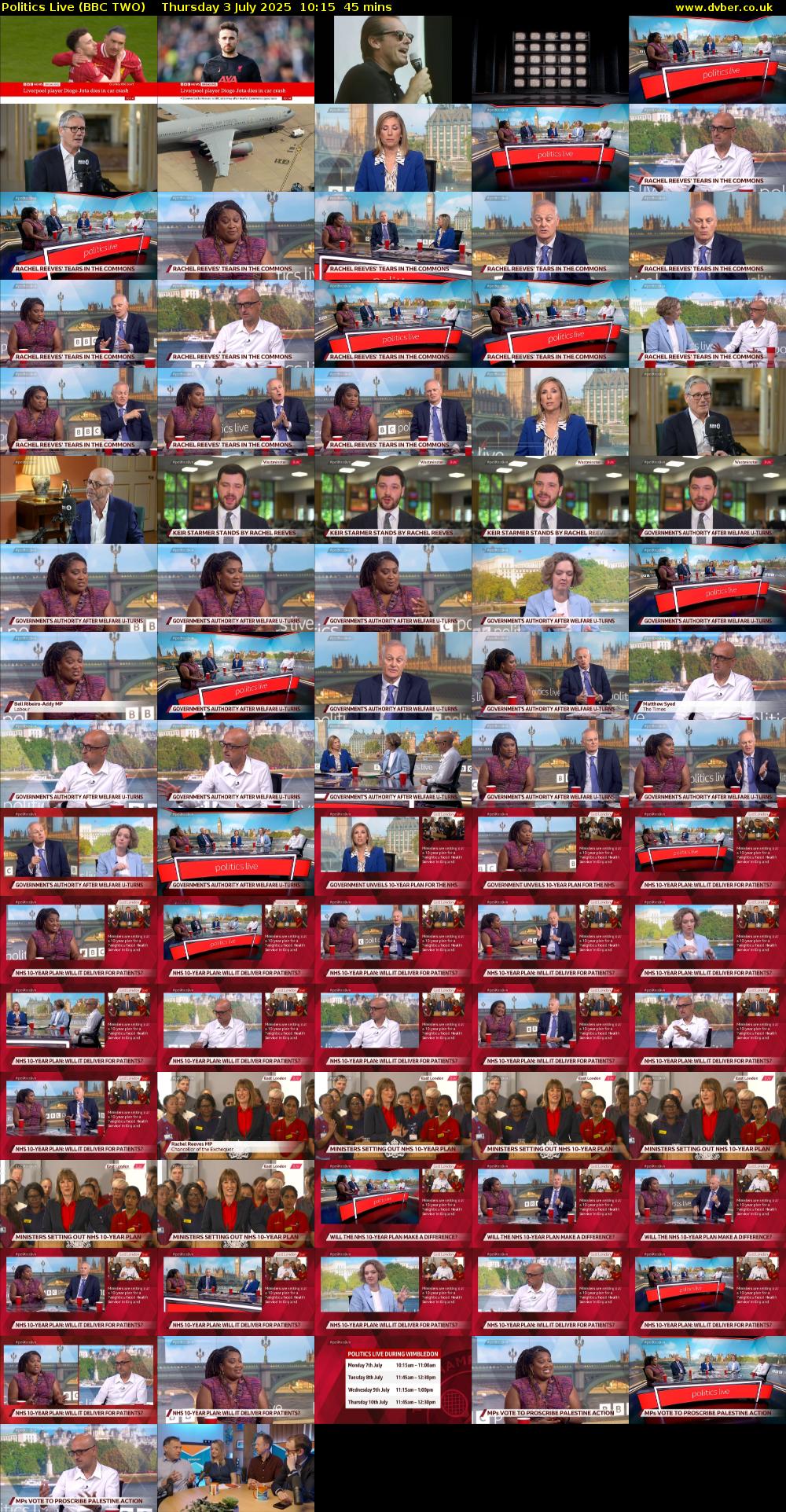 Politics Live (BBC TWO) Thursday 3 July 2025 10:15 - 11:00