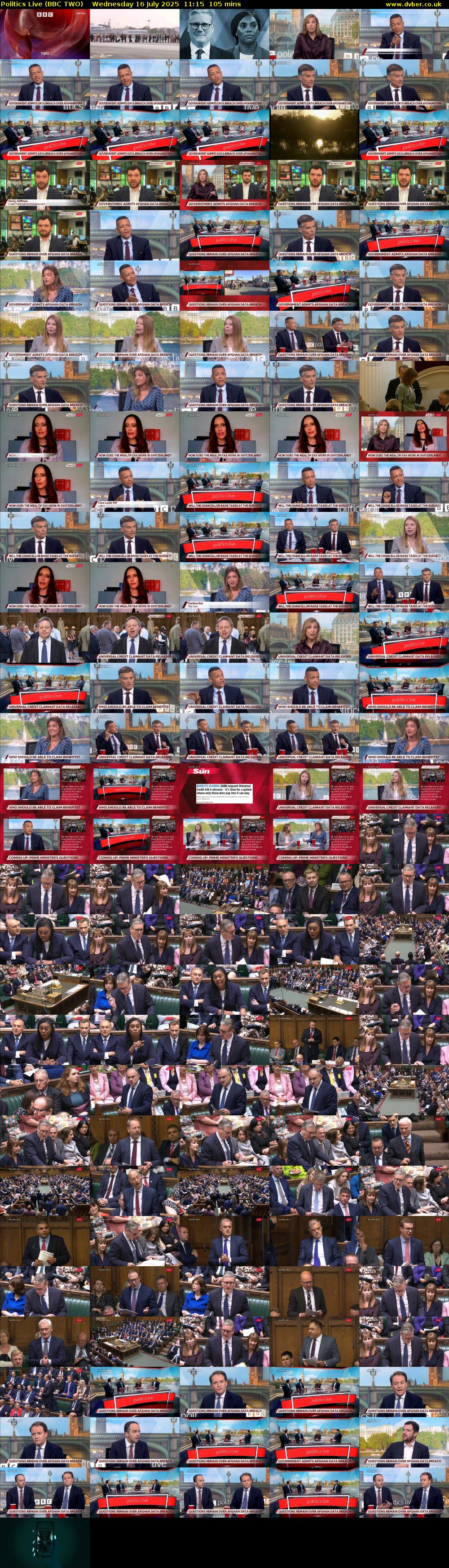 Politics Live (BBC TWO) Wednesday 16 July 2025 11:15 - 13:00