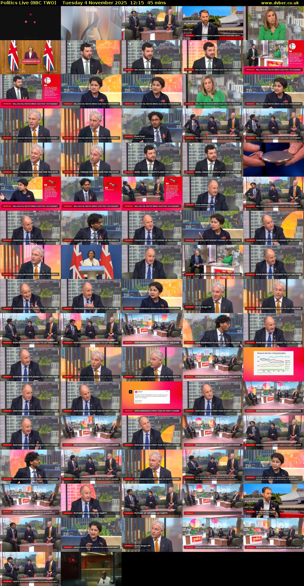 Politics Live (BBC TWO) Tuesday 4 November 2025 12:15 - 13:00