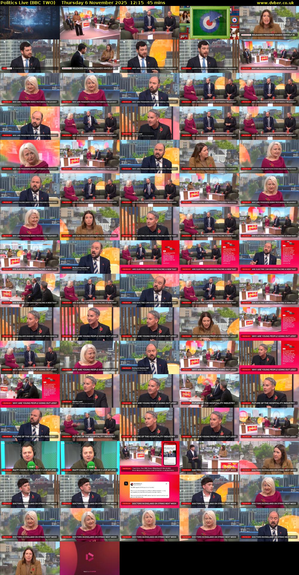 Politics Live (BBC TWO) Thursday 6 November 2025 12:15 - 13:00