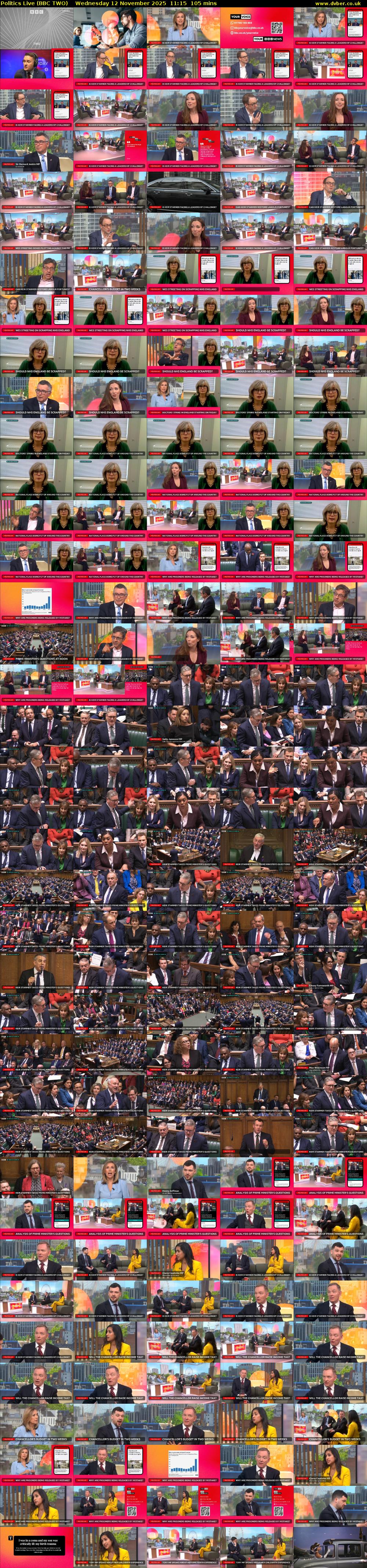 Politics Live (BBC TWO) Wednesday 12 November 2025 11:15 - 13:00