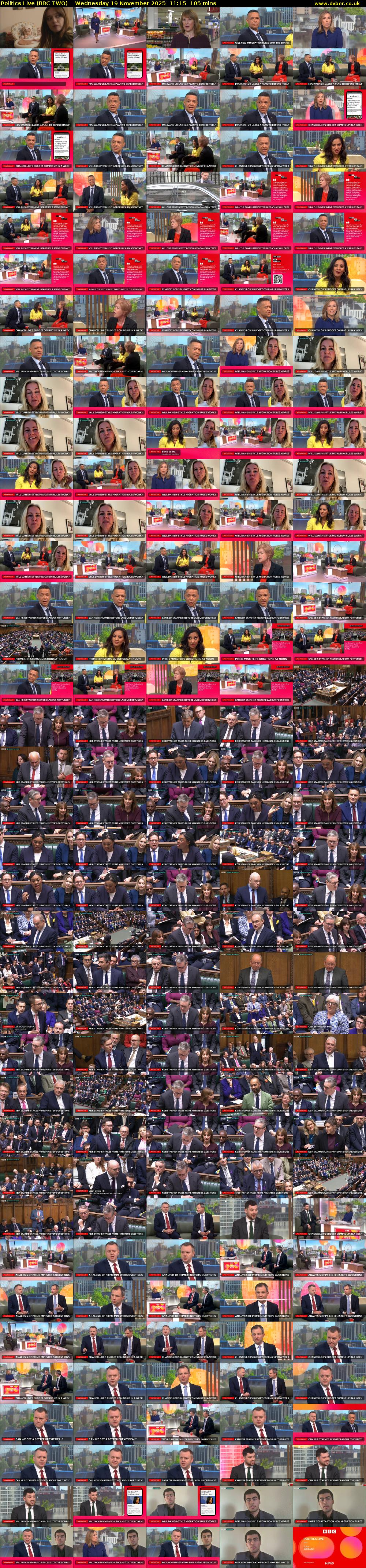 Politics Live (BBC TWO) Wednesday 19 November 2025 11:15 - 13:00