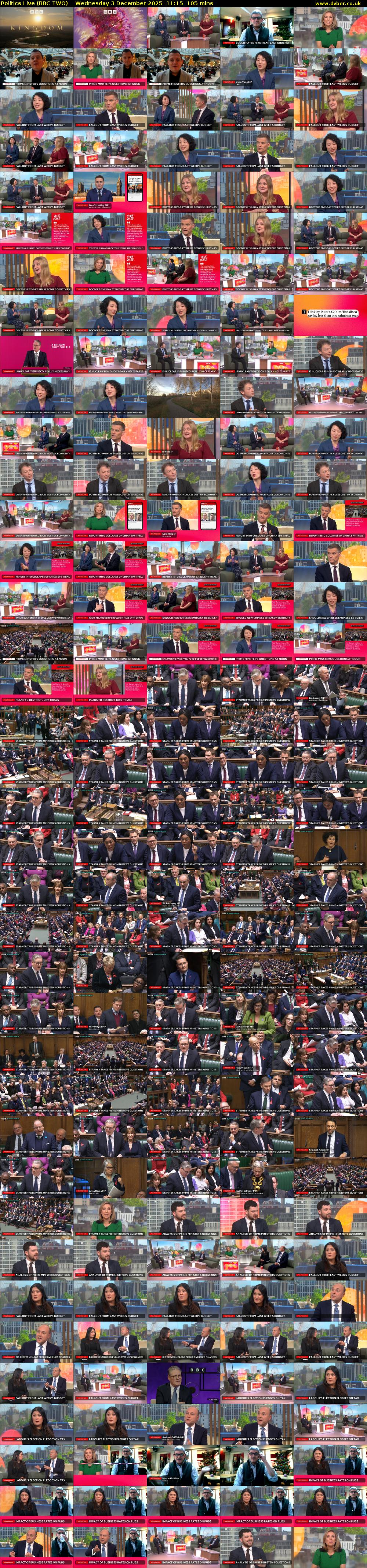 Politics Live (BBC TWO) Wednesday 3 December 2025 11:15 - 13:00