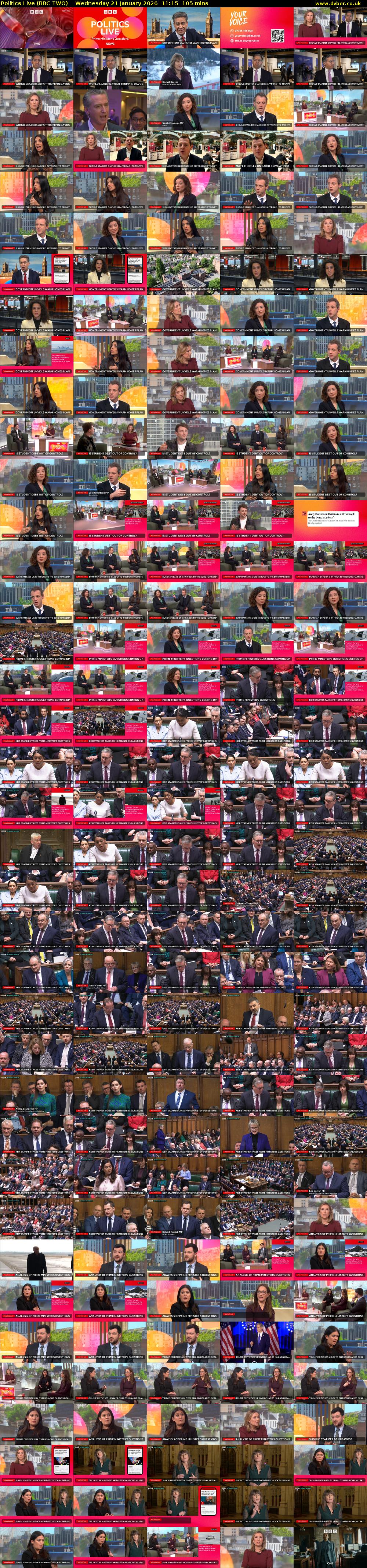 Politics Live (BBC TWO) Wednesday 21 January 2026 11:15 - 13:00