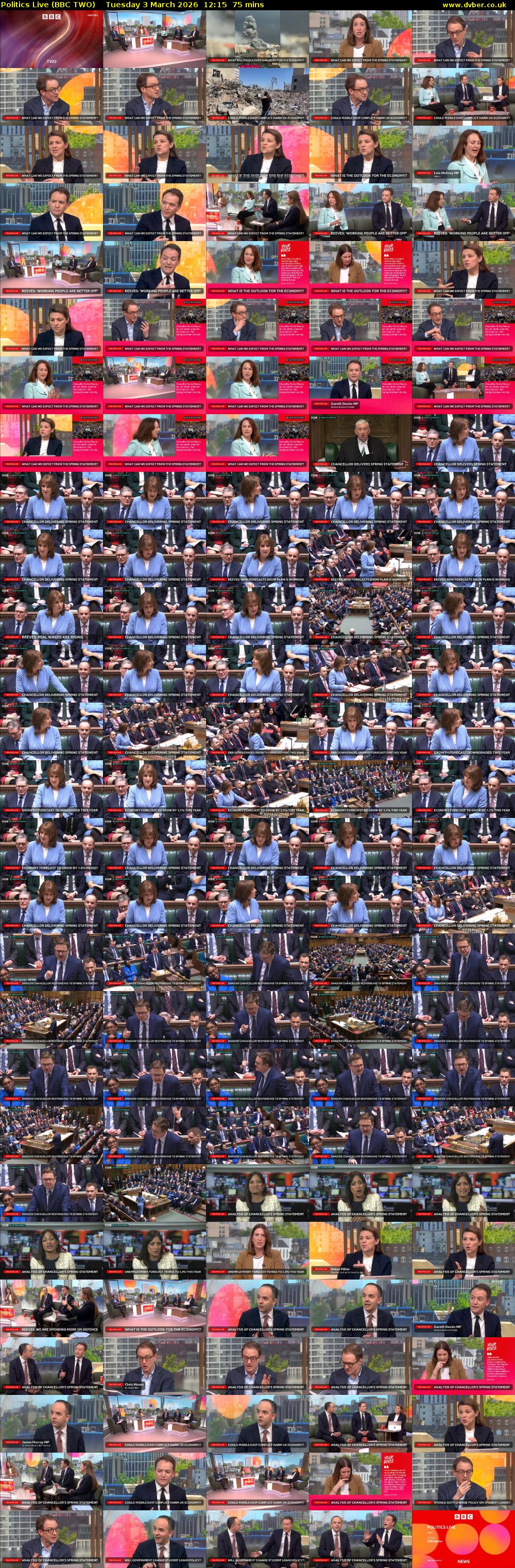 Politics Live (BBC TWO) Tuesday 3 March 2026 12:15 - 13:30