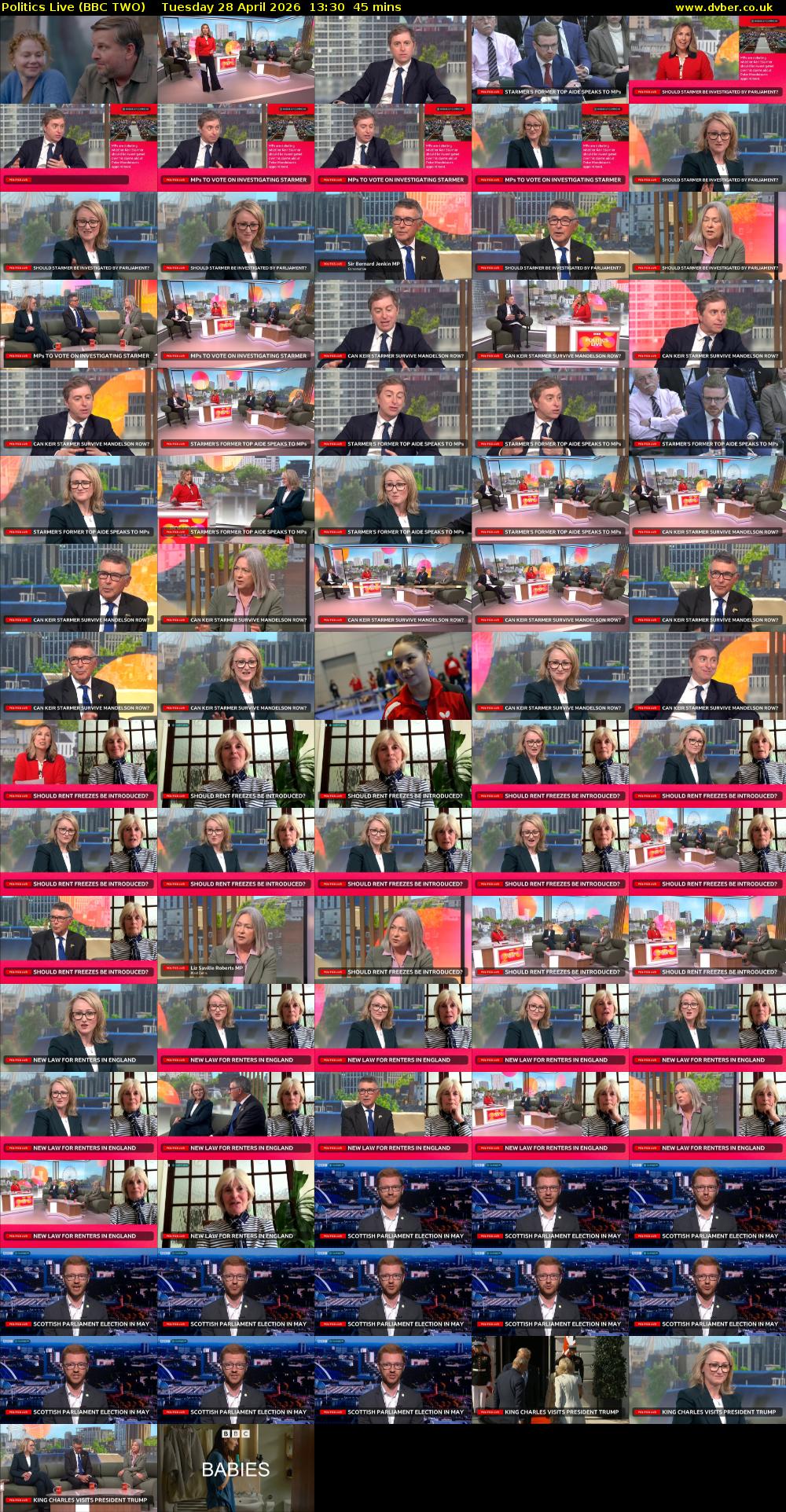 Politics Live (BBC TWO) Tuesday 28 April 2026 13:30 - 14:15