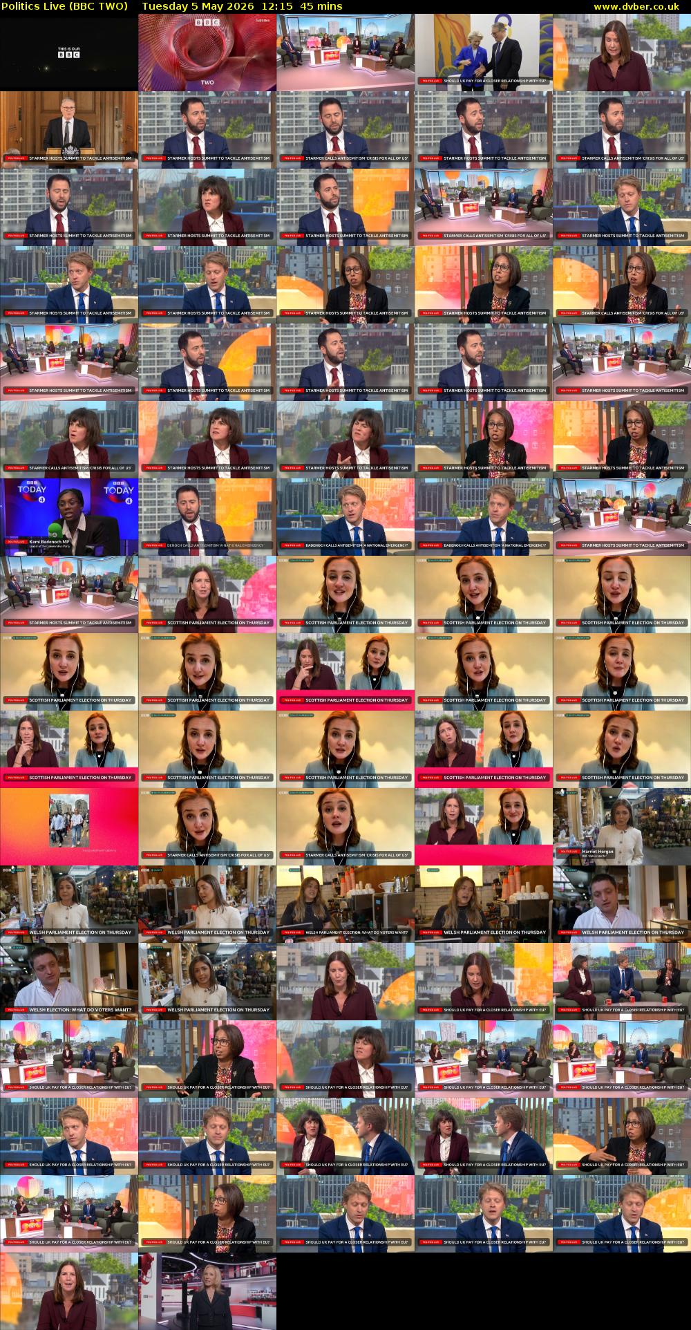 Politics Live (BBC TWO) Tuesday 5 May 2026 12:15 - 13:00