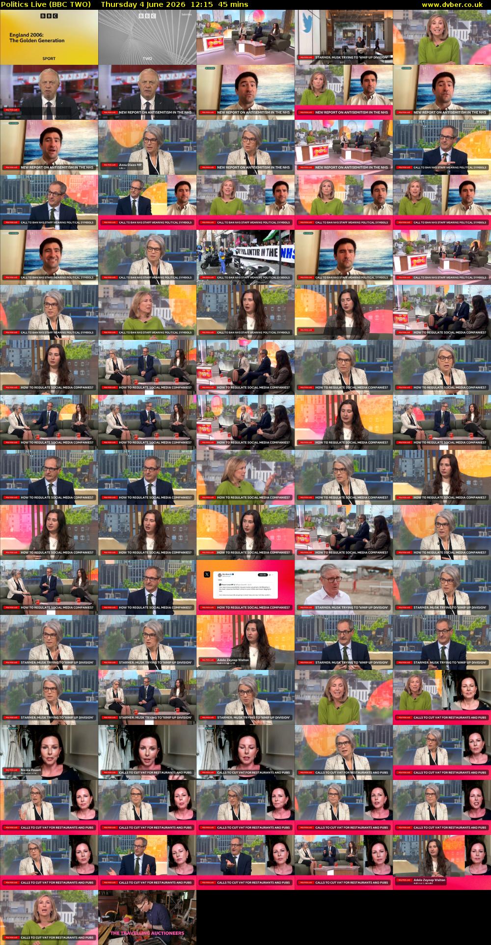 Politics Live (BBC TWO) Thursday 4 June 2026 12:15 - 13:00
