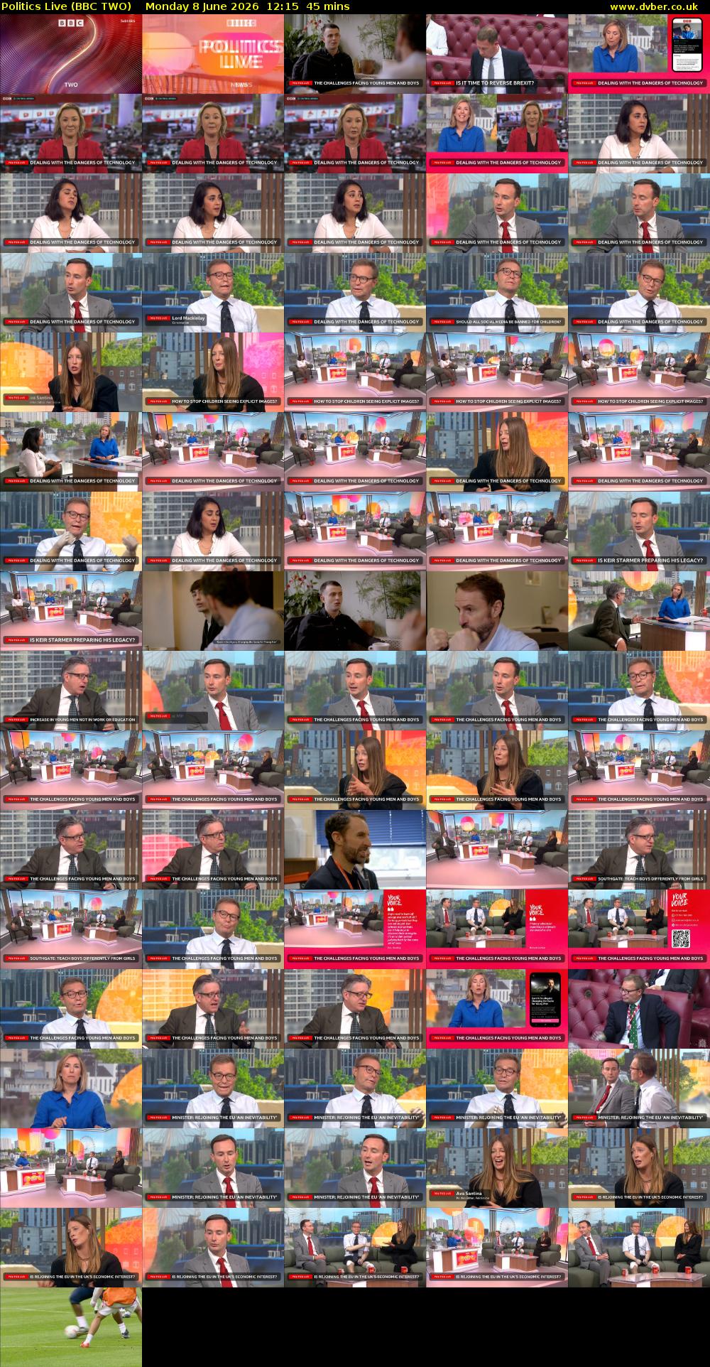 Politics Live (BBC TWO) Monday 8 June 2026 12:15 - 13:00