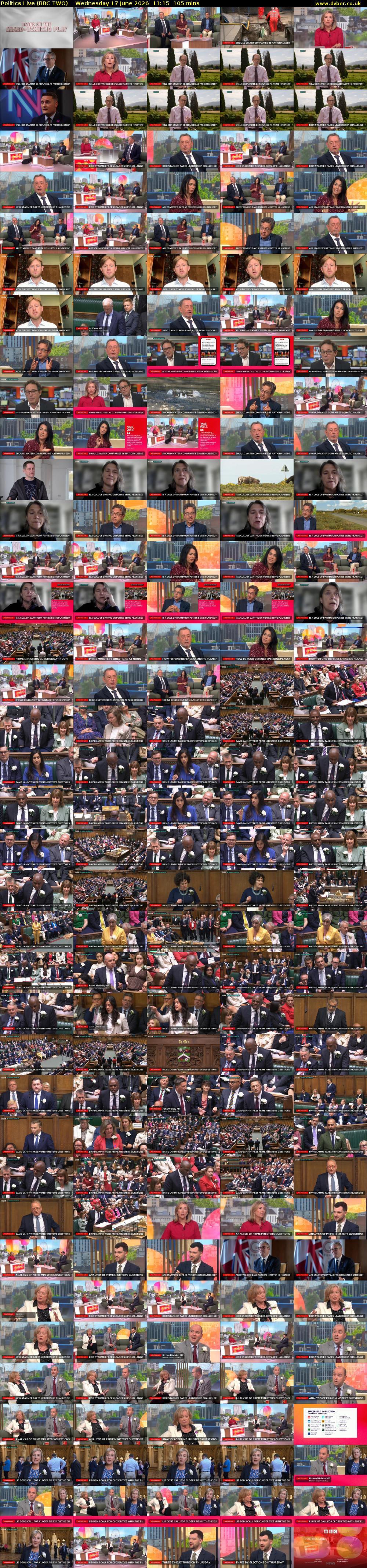 Politics Live (BBC TWO) Wednesday 17 June 2026 11:15 - 13:00