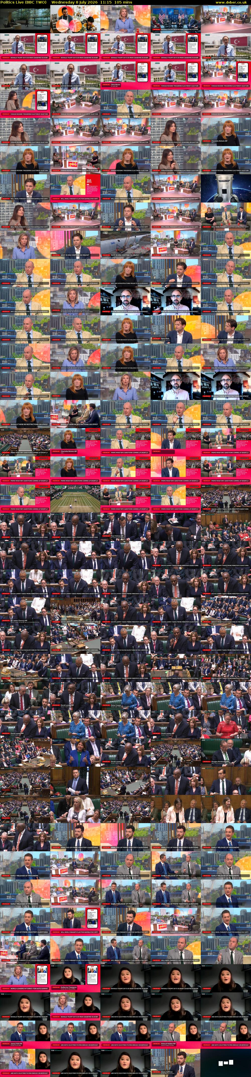 Politics Live (BBC TWO) Wednesday 8 July 2026 11:15 - 13:00