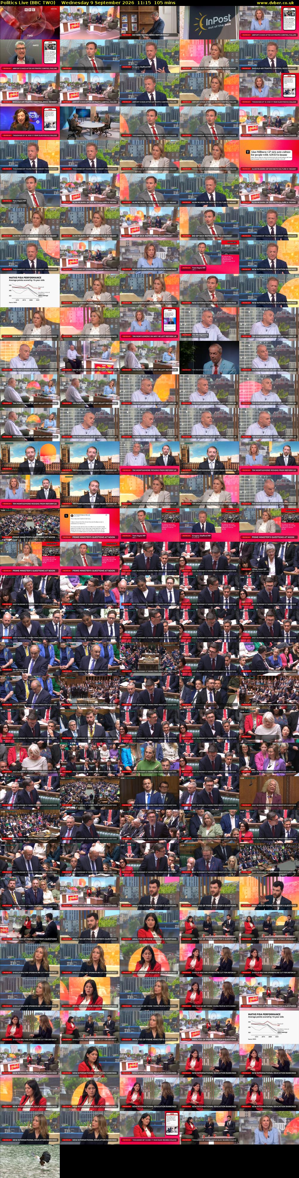 Politics Live (BBC TWO) Wednesday 9 September 2026 11:15 - 13:00