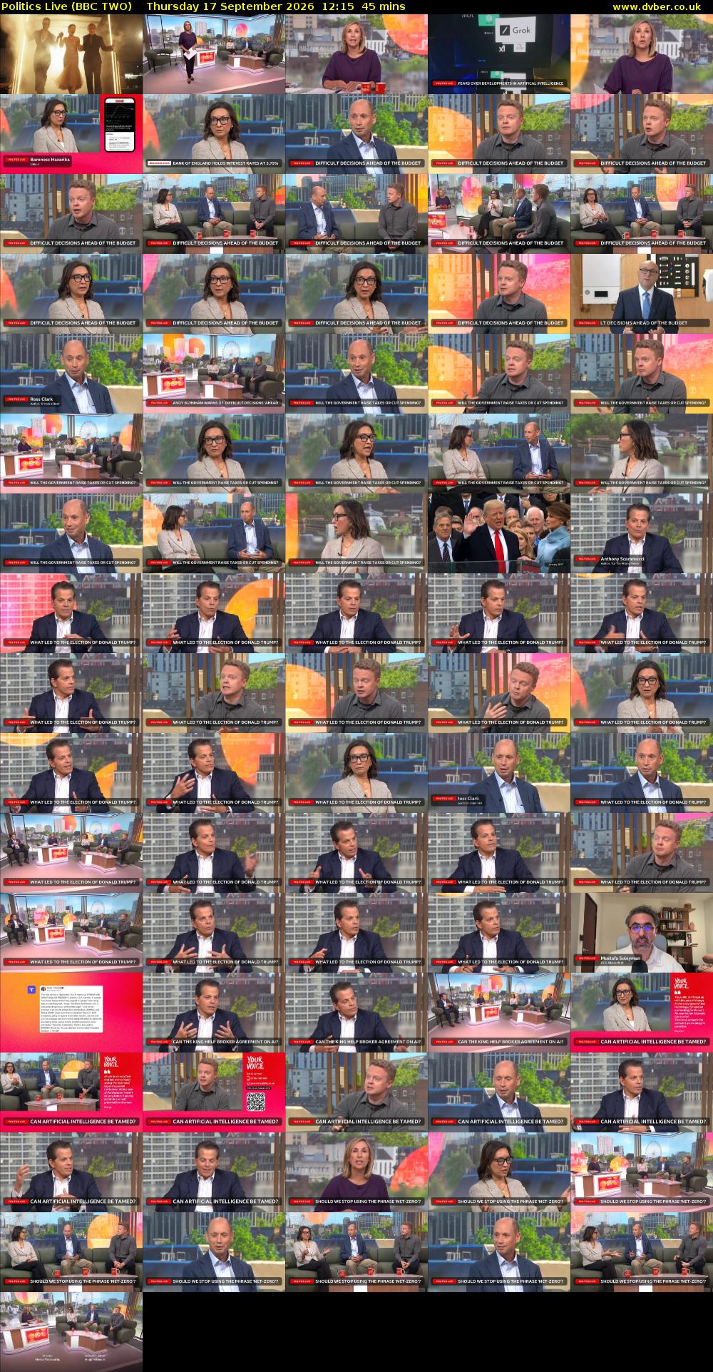 Politics Live (BBC TWO) Thursday 17 September 2026 12:15 - 13:00